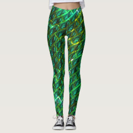 Leggings Mancha verde, raspada, rejilla o ladrillo diferent