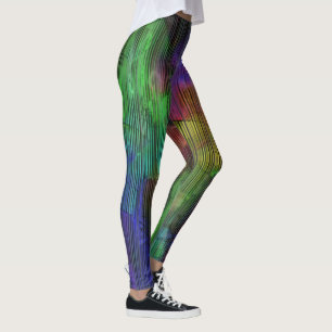 Leggings manchas de color claro bajo líneas deformadas