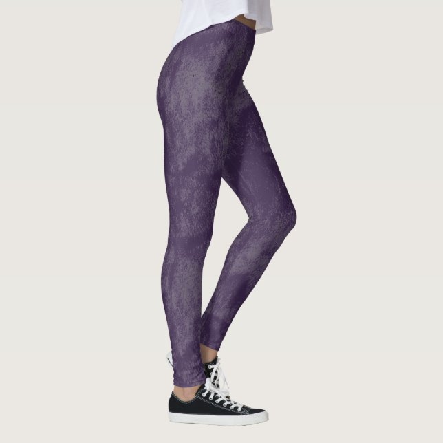 Leggings Manchas de lápiz grunge violeta ligero (Derecha)