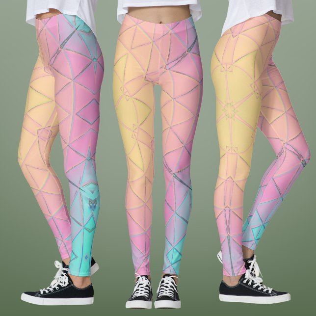 Leggings Mandala amarilla rosa y azul (Subido por el creador)