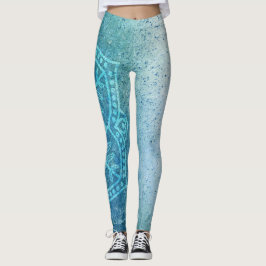 Leggings Mandala azul