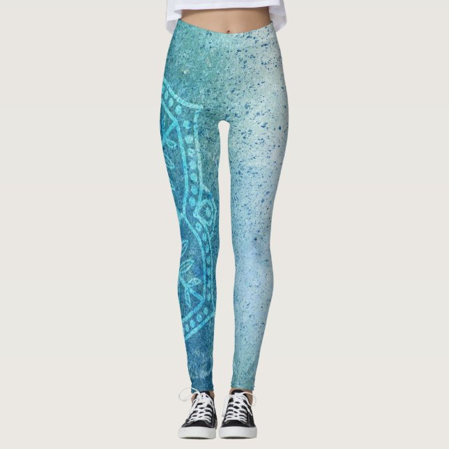 Leggings Mandala azul (Anverso)