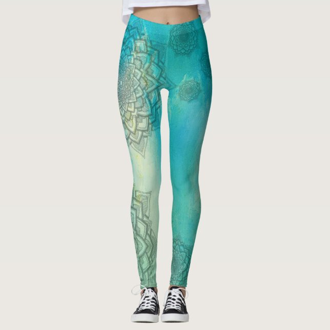Leggings Mandala azul (Anverso)