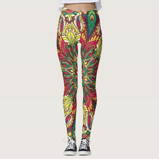 Leggings Mandala Bandana: Diseño inmaculado. (Anverso)