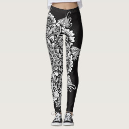 Leggings Mandala blanco y negro