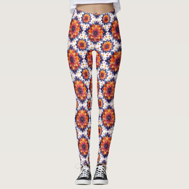 Leggings Mandala- Blüten- Muster (Anverso)