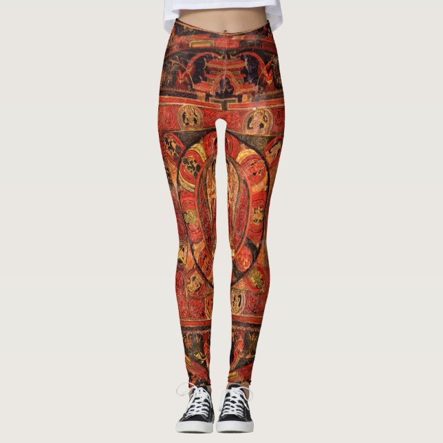 Leggings Mandala budista de compasión (Anverso)