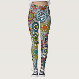 Leggings mandala cirque festival silver