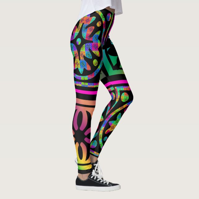 Leggings Mandala Cuadrados Bohemios (Derecha)