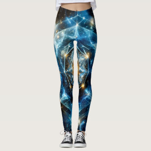 Leggings Mandalá de geometría cósmica estrella universo abs