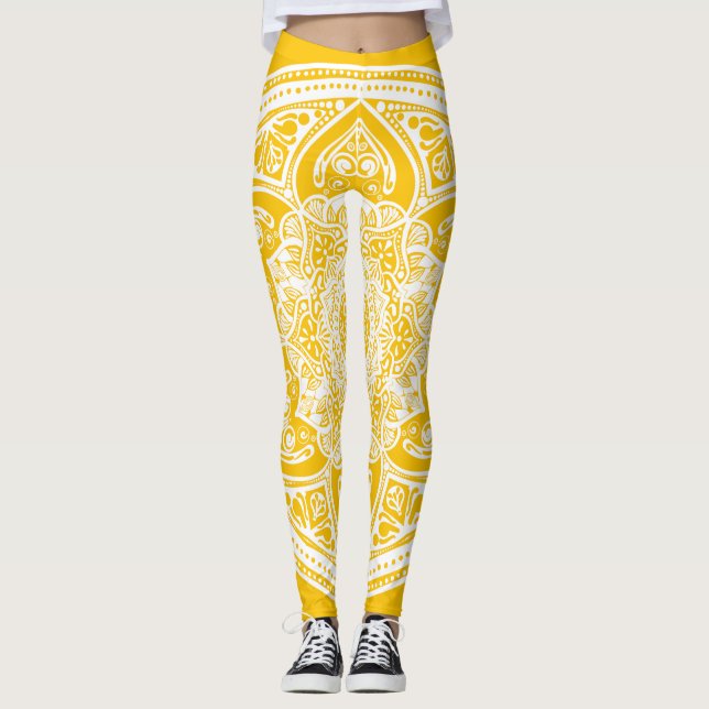 Leggings Mandala de miel (Anverso)