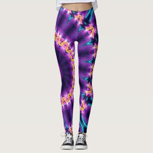 Leggings Mandala de neón cósmica del delirio de Blackligh