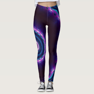 Leggings Mandala de neón de Blacklight del delirio cósmic