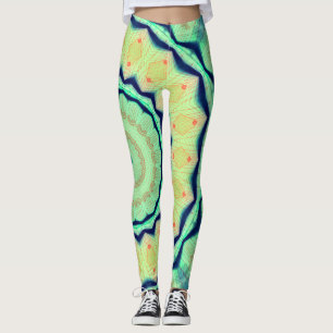 Leggings Mandala de neón del delirio de Blacklight de la