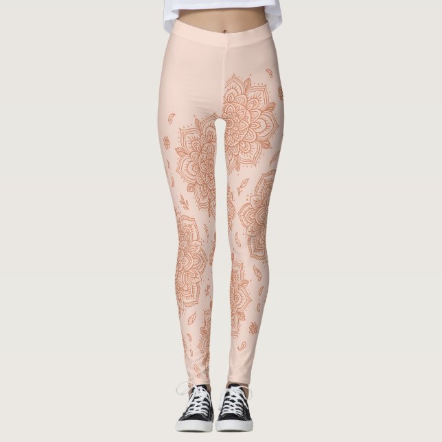 Leggings Mándala de Terracota Boho (Anverso)