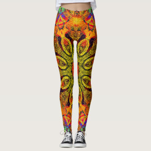 Leggings Mandala, diseño Kaleidoscópico en oro