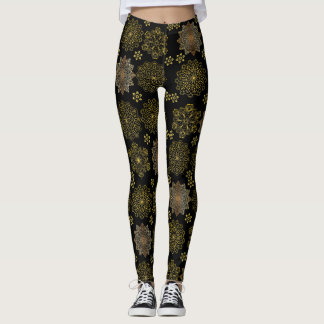Leggings mandala dorada