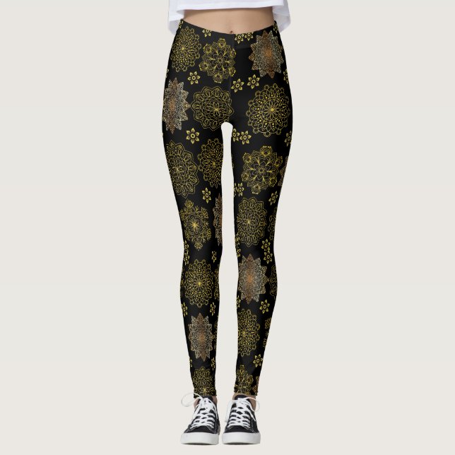 Leggings mandala dorada (Anverso)
