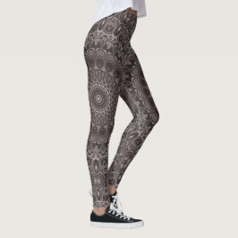 Leggings Mandala en tonos marrones