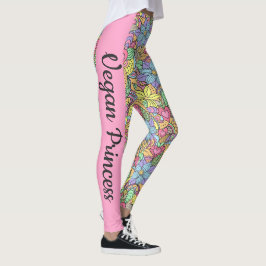 Leggings Mandala floral colorida del Vegan Princess