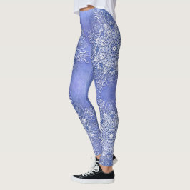 Leggings Mandala floral étnica en fondo del grunge