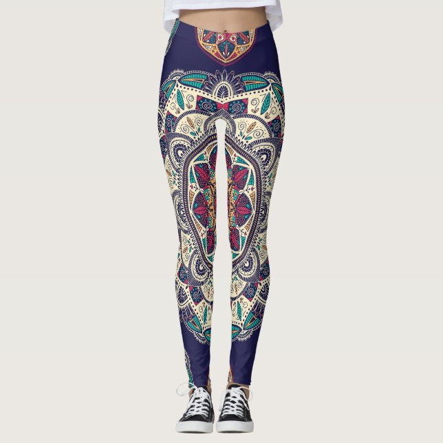 Leggings Mandala floral: la intemperie ornamental sin costu (Anverso)