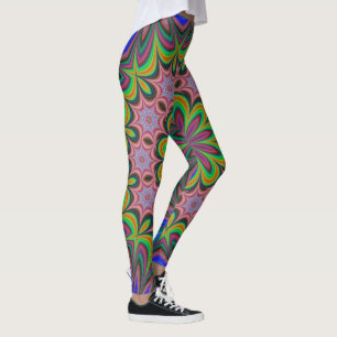 Leggings Mandala Geométrica Rosette Retro Hippie