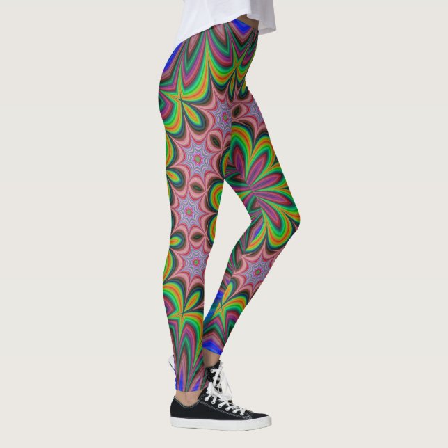 Leggings Mandala Geométrica Rosette Retro Hippie (Derecha)