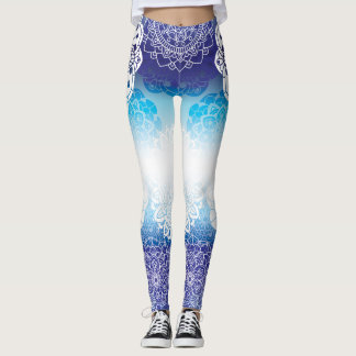 Leggings Mandala in Blue Hues