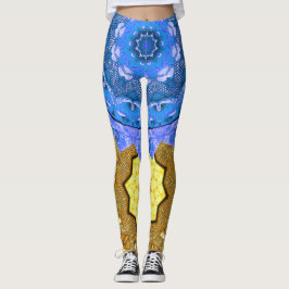 Leggings Mandala Magic Blue & Gold