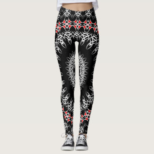 Leggings Mandala Tribal Celta ( Rojo )