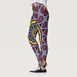 Leggings Mandala Trippy Retro Hippie Boho Moda Bohemias