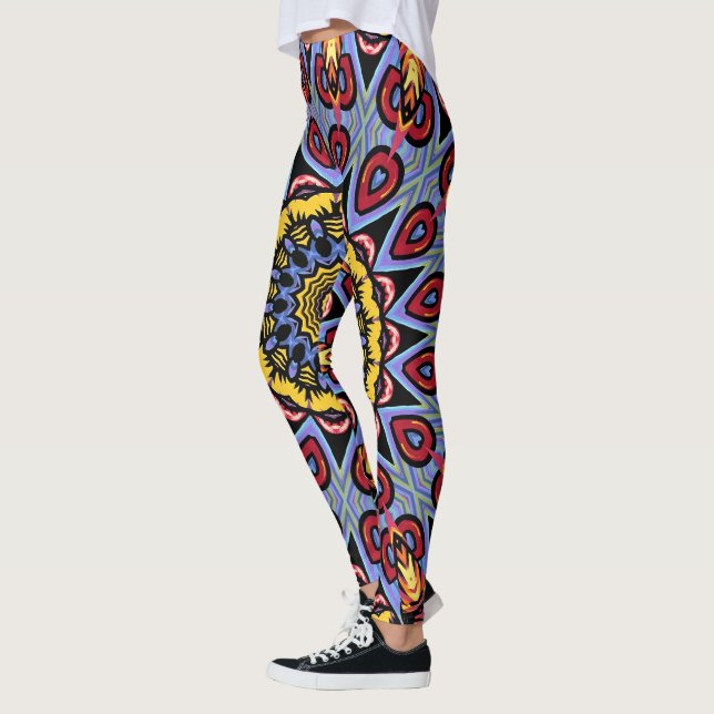 Leggings Mandala Trippy Retro Hippie Boho Moda Bohemias (Izquierda)