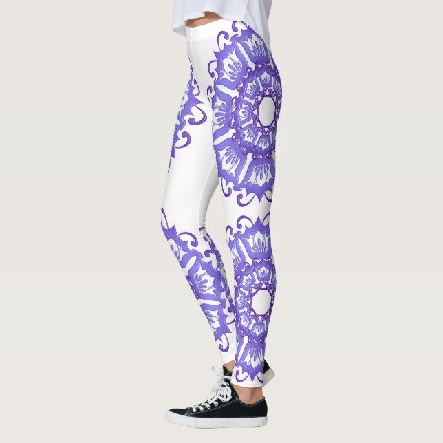 Leggings Mandala. violeta floral (Izquierda)