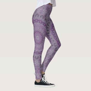Leggings Mandalas de ensueño en acuarela en tonos de púrpur