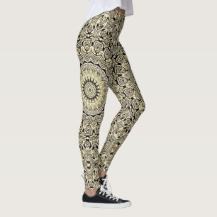 Leggings Mandalas de tonos terrosos Patrones geométricos in