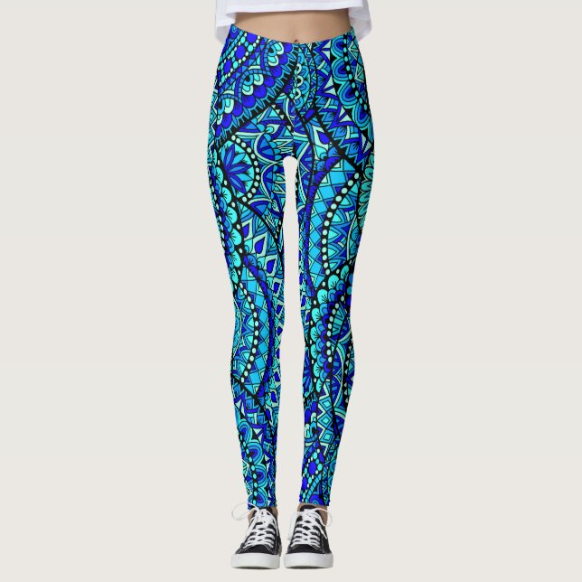 Leggings Mandalas del océano (Anverso)