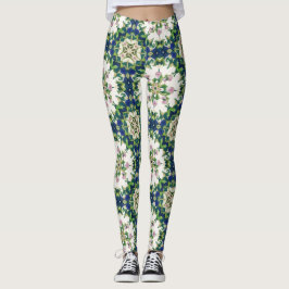 Leggings Mandalas Florales de Diamantes Patrón Continuo