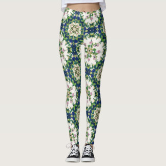 Leggings Mandalas Florales de Diamantes Patrón Continuo