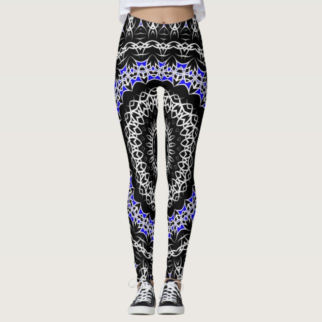 Leggings Mandalas Tribales Celta ( Azul ) (Anverso)