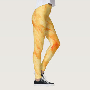 Leggings Mango rústico amarillo como pintura texturizada