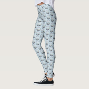 Leggings Manos en la pintura de perro en la costa
