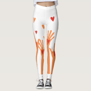 Leggings manos y corazones