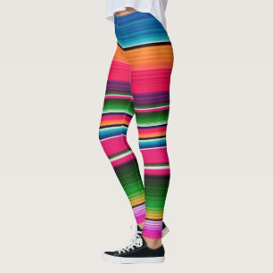Leggings Manta Mexicana Colorida Tela Española Arcoíris