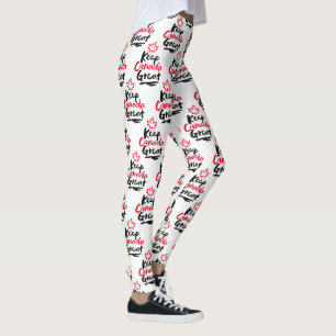 Leggings ¡Mantener CANADÁ Grande!  Hoja de Arce Canadiense 