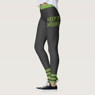 Leggings Manténgalo usted mismo con franjas verdes