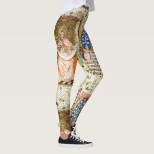 Leggings manuscrito medieval ilustrado