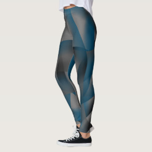 Leggings Manzanas grises y azules negras, con partes degrad