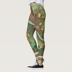 Leggings Mapa Antiguo de las Calles de Londres por Johannes