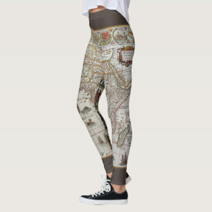 Leggings Mapa Antiguo del Mundo Antiguo de África por Blaeu